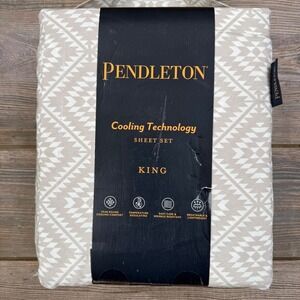 Pendleton King Sheet Set Tucson Peak Tan Cooling Technology Aztec NEW
